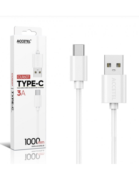 Cable Datos 3A - USB-C Blanco (1M)