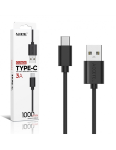 Cable Datos 3A - USB-C Negro (1M)