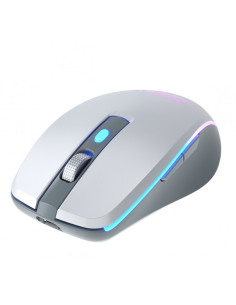 Ratón Bluetooth 5.2 Inalámbrico Recargable 2.4GHz 800/1200/1600 DPI - Plata