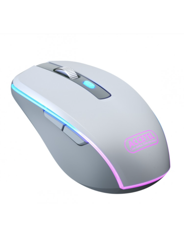 Ratón Bluetooth 5.2 Inalámbrico Recargable 2.4GHz 800/1200/1600 DPI - Plata