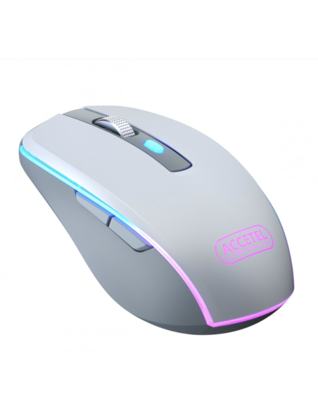 Ratón Bluetooth 5.2 Inalámbrico Recargable 2.4GHz 800/1200/1600 DPI - Plata