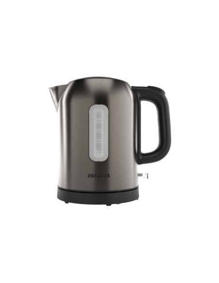 Aiwa KOTAN tetera eléctrica 1 L 2200 W Acero inoxidable, Negro