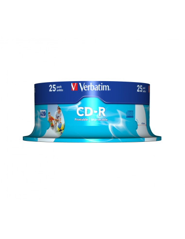 Verbatim CD-R AZO Wide Inkjet Printable 700 MB 52x 25 pieza(s)