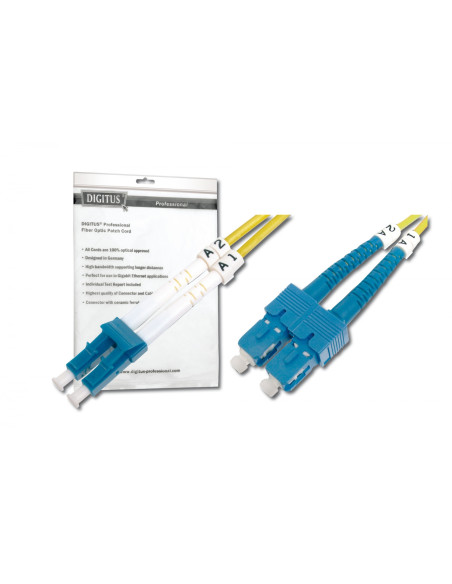 Digitus cable de fibra optica 2 m LC SC Amarillo