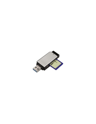 Hama 123900 lector de tarjeta USB 3.2 Gen 1 (3.1 Gen 1) Negro, Plata