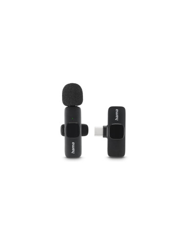 Hama Smart Wireless Negro Micrófono de corbata/solapa