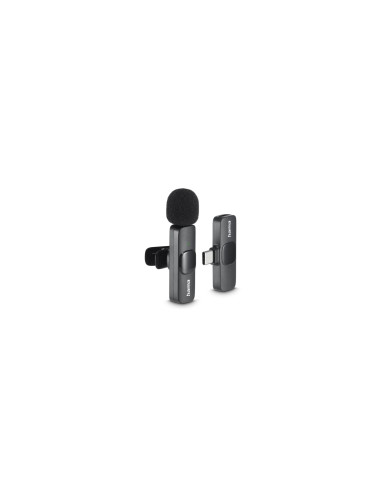 Hama Smart Wireless Negro Micrófono de corbata/solapa