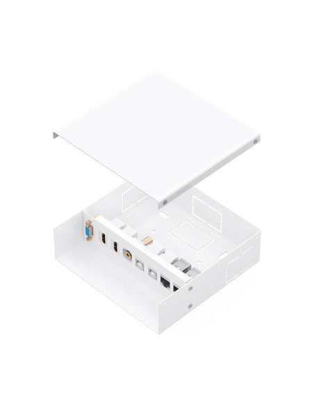 AISENS Caja de Conexiones VGA+Jack 3.5+2xHDMI+2xUSB-B+2xRJ45 Cat.6A