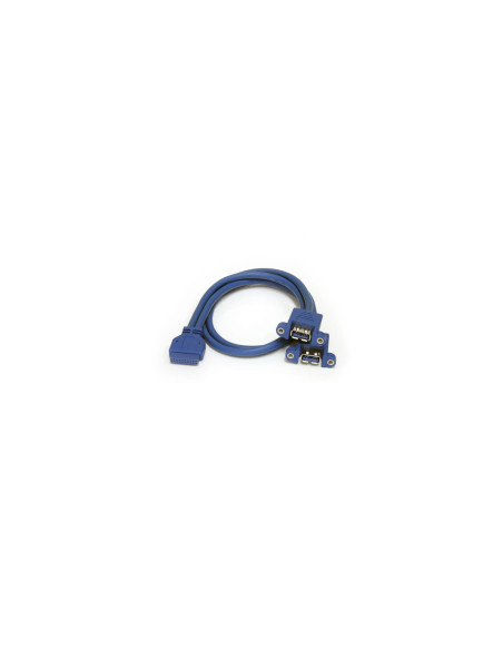 StarTech.com Cable Extensor 50cm 2 Puertos USB 3.0 para Montaje en