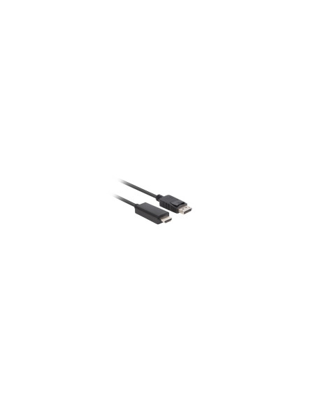 Lanberg CA-DPHD-11CC-0018-BK cambiador de género para cable DisplayPort HDMI Negro
