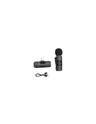 Boya BY-V1 Sistema Micrófono Inalámbrico de Solapa Lavalier Conector Lightning iOS