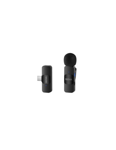 Boya BY-V10 Micrófono de Solapa Inalámbrico Android USB-C Negro