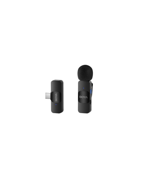 Boya BY-V10 Micrófono de Solapa Inalámbrico Android USB-C Negro
