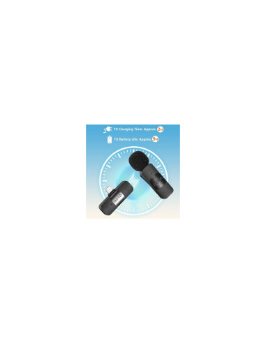 Boya BY-V10 Micrófono de Solapa Inalámbrico Android USB-C Negro