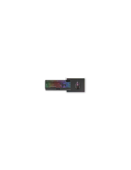 Mars Gaming MCP124, Combo Gaming 3en1, Teclado Ergonómico H-Mech LED