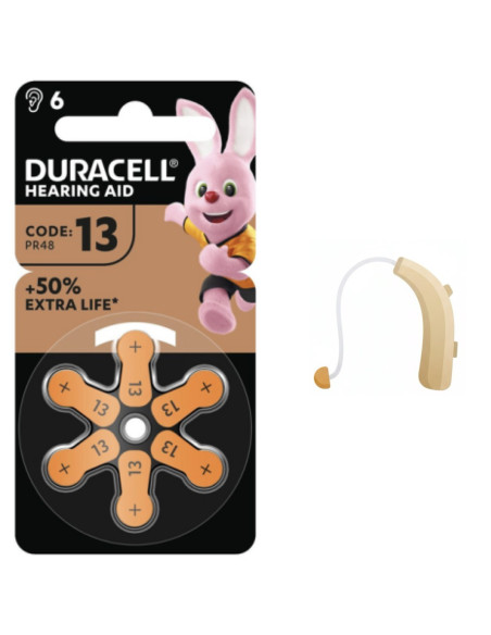 Duracell DA-13 Pila Audífono PR48 6 PCS