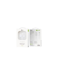 Home Serie Enjoy YCB-01-CW cable USB 1m 2.0 USB A USB C Blanco 2