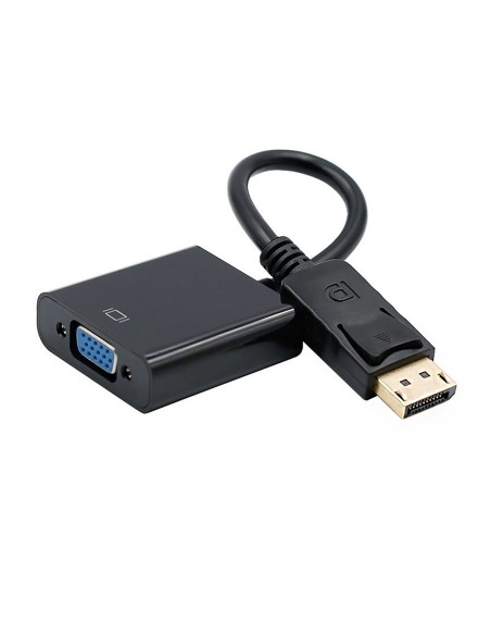 AISENS CONVERSOR DISPLAYPORT A SVGA, DP/M-SVGA/H, NEGRO, 15CM