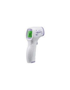 TERMOMETRO INFRAROJO LYFTRACK A DISTANCIA MEDICION BLANCO MORADO IR988