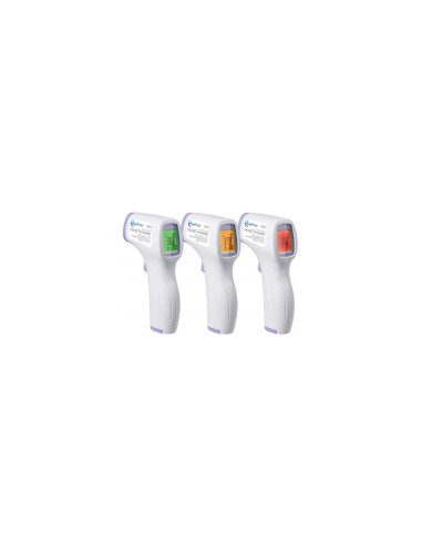 TERMOMETRO INFRAROJO LYFTRACK A DISTANCIA MEDICION BLANCO MORADO IR988