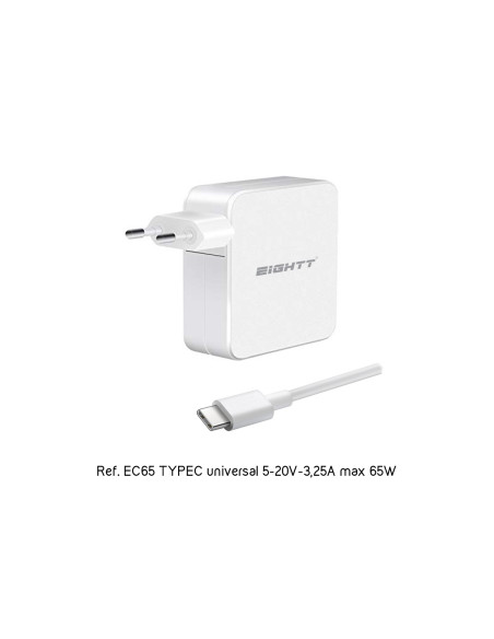 Eightt Cargador Universal Type C 5-20V-3,25A Max 65W