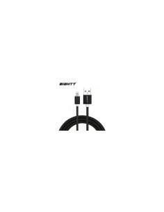 Eightt Cable USB a Lightning 1m trenzado de Nylon Negro. Carcasa de aluminio ECI-2B