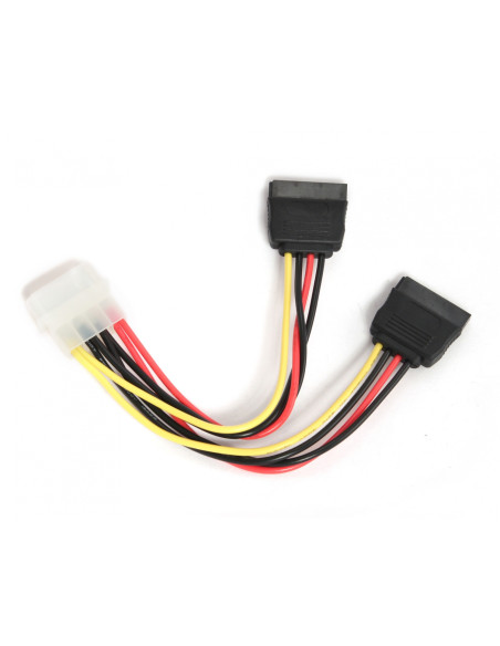 GEMBIRD CC-SATA-PSY Cable de alimentación duplicador molex a 2x sata 0.15m