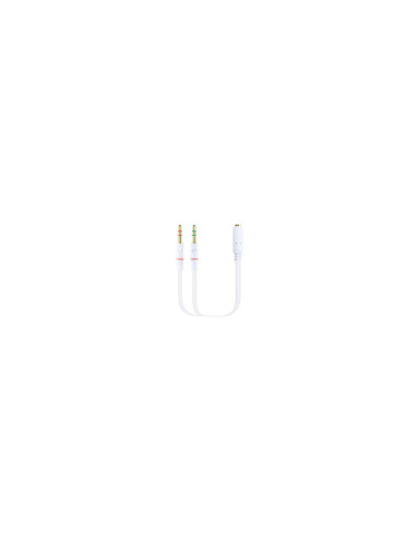 Nanocable Cable Adaptador Audio Jack 3.5/H de 4 Pines a 2 Jack 3.5/M