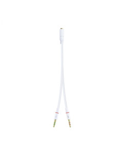 Nanocable Cable Adaptador Audio Jack 3.5/H de 4 Pines a 2 Jack 3.5/M 2