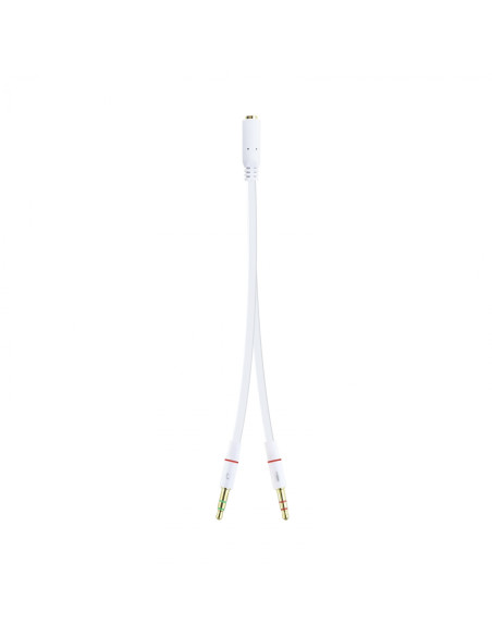 Nanocable Cable Adaptador Audio Jack 3.5/H de 4 Pines a 2 Jack 3.5/M