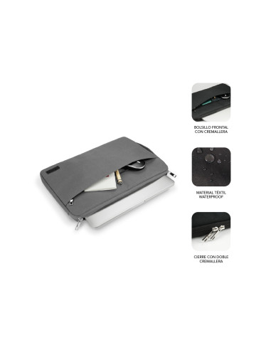 Funda subblim urban laptop sleeve para portatiles 15.6 gris SUB-LS-0PS0102