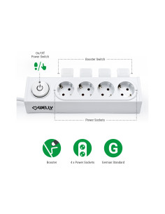 Welly Enjoy IT WY13160 base múltiple 1,5 m 4 salidas AC Interior 2
