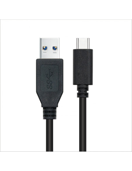 Nanocable Cable USB 3.1 Gen2 10Gbps 3A, tipo USB-C/M-A/M, negro, 0.5 m