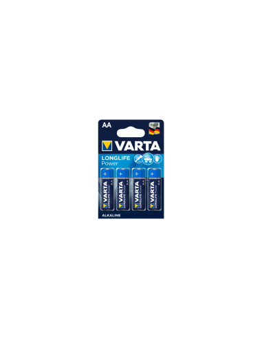Varta blister 4 pilas alcalinas LR6 AA longlife power azul