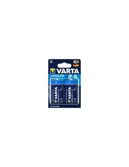 Varta blister 2 pilas alcalinas LR20 D longlife power negro azul