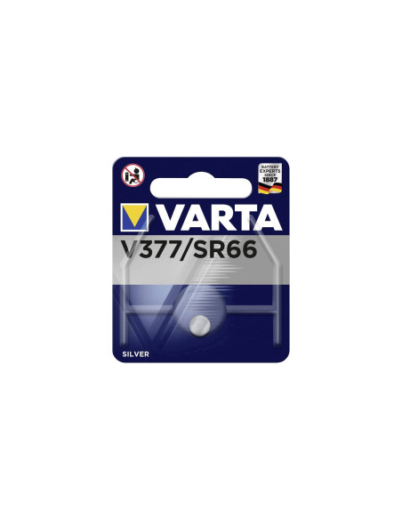 Varta pila boton V377 SR66 oxido de plata 27mah plata