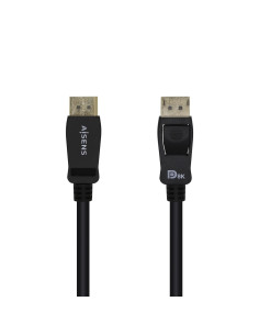 AISENS Cable Displayport Certificado V1.4 8k@60hz, DP/M-DP/M, Negro,