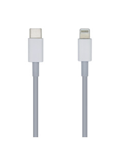 AISENS Cable USB 2.0 USB-С A Lightning PD 2A, Lightning/M-USB-С/M,