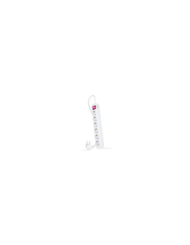 Nanocable Regleta de enchufes de 6 tomas con interruptor, 1.4 metros