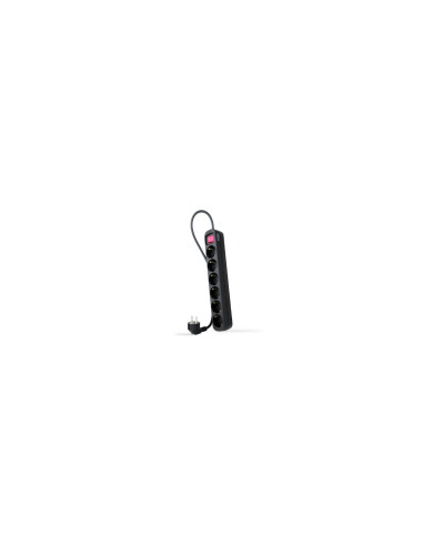 Nanocable Regleta de enchufes de 6 tomas con interruptor, 1.4 metros