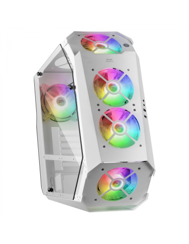 Mars Gaming MC51W, Caja PC Gaming ATX, Doble Cristal Templado, 5x