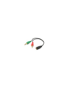 Ewent EC1642 cable de audio 0,15 m 3,5mm 2 x 3.5mm Negro, Verde, Rojo
