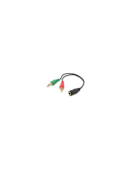 Ewent EC1642 cable de audio 0,15 m 3,5mm 2 x 3.5mm Negro, Verde, Rojo