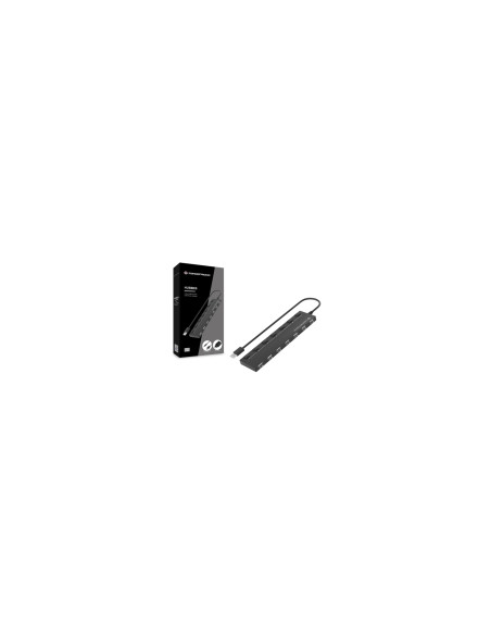 Conceptronic HUBBIES08BP hub de interfaz USB 2.0 480 Mbit/s Negro