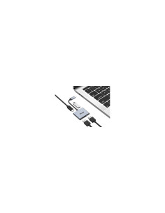 Equip Adaptador USB-C 4 en 1 Dual HDMI, USB 3.0, 100W USB PD 2
