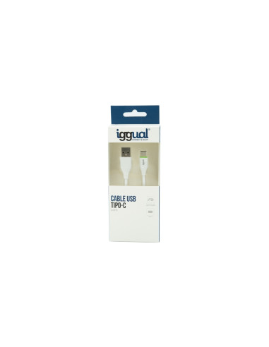 iggual cable USB-A/USB-C 100 cm blanco