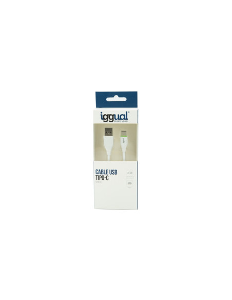 iggual cable USB-A/USB-C 100 cm blanco