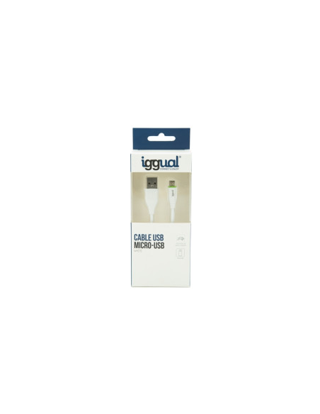 iggual cable USB-A/micro-USB 100 cm blanco