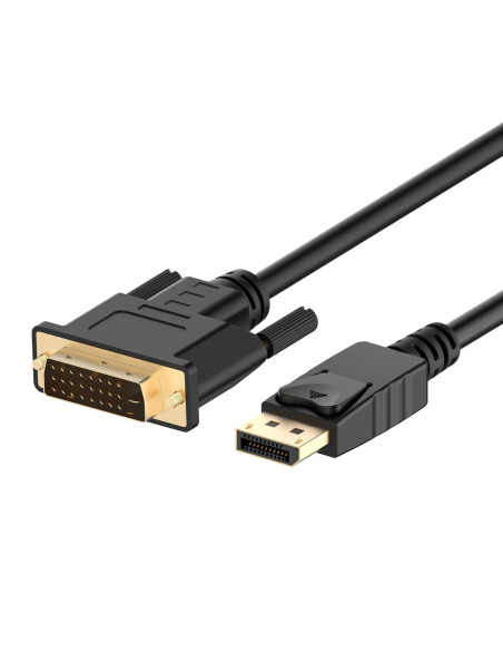 Ewent EC1440 adaptador de cable de vídeo 1 m DisplayPort DVI-D Negro