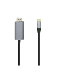 AISENS Cable conversor USB-C a HDMI 4K@60HZ, USB-C/M-HDMI/M, Negro,